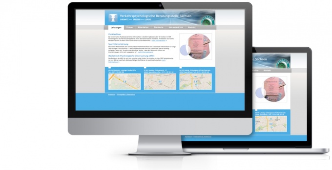 Webdesign für Verkehrspsychologische Beratungsstelle Sachsen