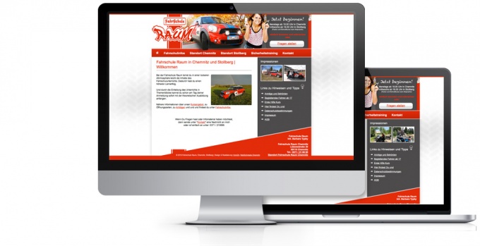 Webdesign für Fahrschule Raum