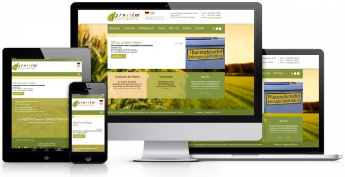 Webdesign für Agrostim GmbH