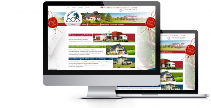 Webdesign für Moderna Bau GmbH
